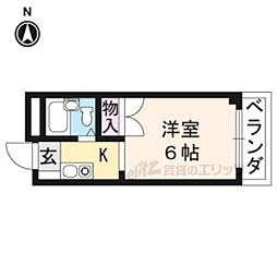 JTさふらん 1Kの間取図画像