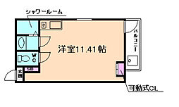 JR大阪環状線 弁天町駅 徒歩10分の賃貸マンション 1階ワンルームの間取り