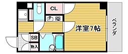 グレイス赤井. 1Kの間取図画像