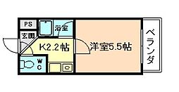 フェニックス花川 1Kの間取図画像