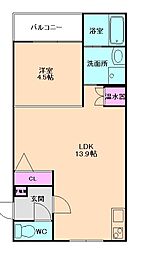 Faseciaサンド 1LDKの間取図画像
