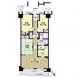 ステイツ西宮鳴尾プレスト 3LDKの間取図画像
