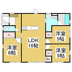casa bianca 3LDKの間取り