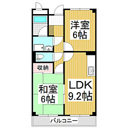 Ｆｉｎｅ　Ｏａｓｉｓ　Ａｍｙｙ 1階2LDKの間取り
