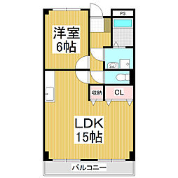 ファインオアシスアミー 1LDKの間取図画像