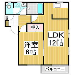 フレグランスとよしな 1LDKの間取図画像