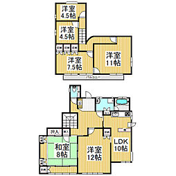神楽橋貸家 6LDKの間取り