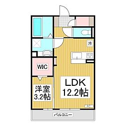 ラ・フェリーチェ 1LDKの間取図画像