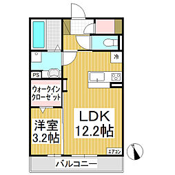ラ・フェリーチェ 1LDKの間取図画像