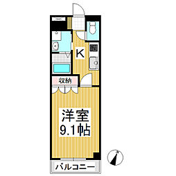 グランスイート 1Kの間取図画像