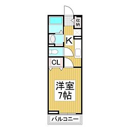 シュティルブリーゼ 1Kの間取図画像