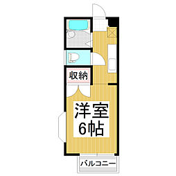 ドムス本郷 1Kの間取図画像