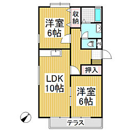 トゥインクル 2LDKの間取図画像