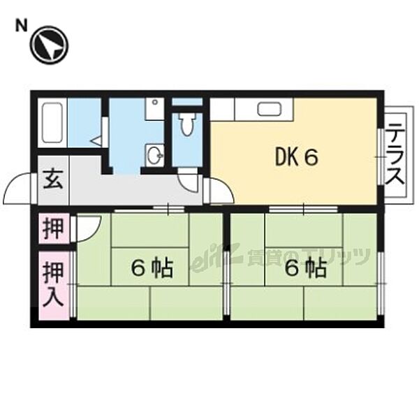 メゾンアーマ 205｜滋賀県湖南市柑子袋(賃貸アパート2DK・2階・40.30㎡)の写真 その2