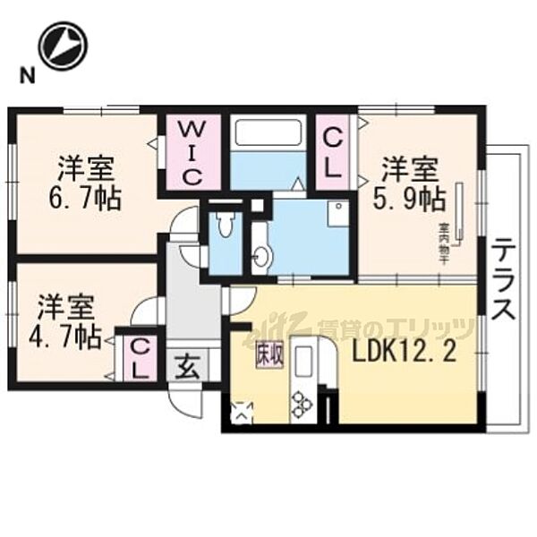 同じ建物の物件間取り写真 - ID:225005589458