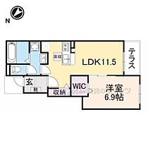 滋賀県彦根市芹川町（賃貸アパート1LDK・1階・44.17㎡） その2