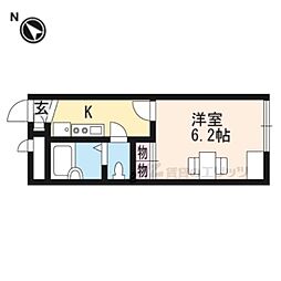 JR東海道・山陽本線 彦根駅 徒歩29分の賃貸アパート 2階1Kの間取り
