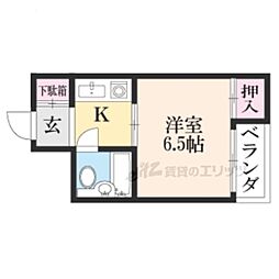 松儀ハイツ ワンルームの間取図画像