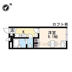 JR東海道・山陽本線 彦根駅 徒歩30分の賃貸アパート 2階1Kの間取り