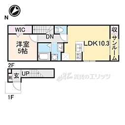 ＳＵＮＮＹ 2階1LDKの間取り