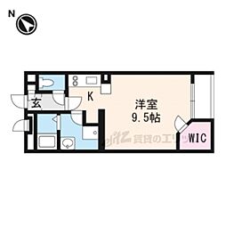 JR東海道・山陽本線 彦根駅 徒歩32分の賃貸アパート 1階1Kの間取り