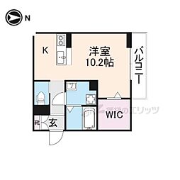 JR東海道・山陽本線 彦根駅 徒歩11分の賃貸アパート 3階ワンルームの間取り