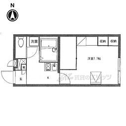 エイペックス彦根東沼波 2階1Kの間取り