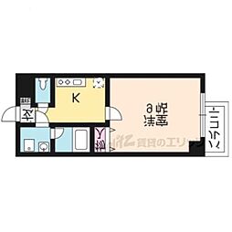 エンゼルプラザｅａｓｔI 5階1Kの間取り
