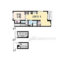 ルートメゾン 3階1LDKの間取り