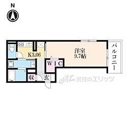 JR東海道・山陽本線 瀬田駅 徒歩7分の賃貸アパート 2階1Kの間取り
