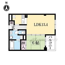 カネボウ琵琶湖アーバンプラザ 1213 12階1LDKの間取り