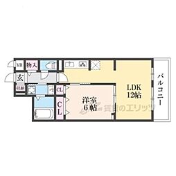 ノルド フィウーメ 1LDKの間取図画像