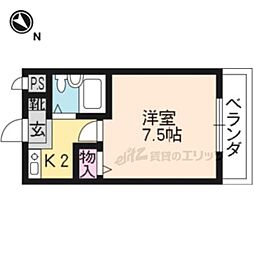 ラフィーネ瀬田 1Kの間取図画像