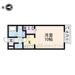 ヴィラタッツミーB ワンルームの間取図画像