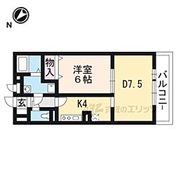 クレセント 1LDKの間取図画像