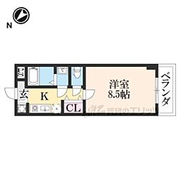 ガーデンハイツヤマキ 1Kの間取図画像