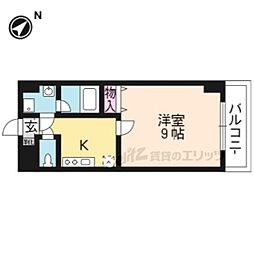 エンゼルプラザイースト1 1Kの間取図画像
