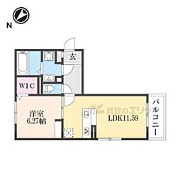 G.LPlusSHIMOGASA 1LDKの間取図画像