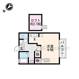 エポワール 1Kの間取図画像