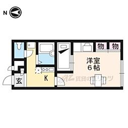レオパレスコンフォード・ツバキ 1Kの間取図画像
