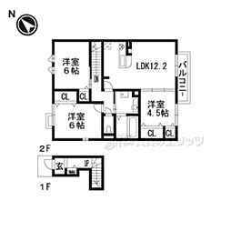フローリッシュ瀬田A棟 3LDKの間取図画像