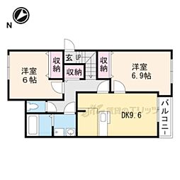 グリーンパーク 2LDKの間取図画像