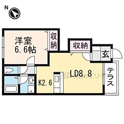 フローラルコートDS 1LDKの間取図画像
