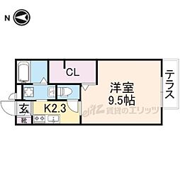 アルカンシェル・ディス 1Kの間取図画像