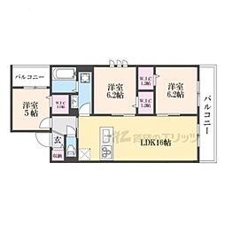 MAISON DE RAY 3LDKの間取図画像
