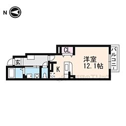 デン・メゾン ワンルームの間取図画像