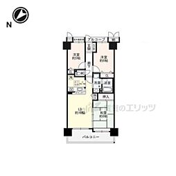 レックスフェスタ野洲 3LDKの間取図画像