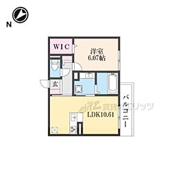 MaisonClair 1LDKの間取図画像