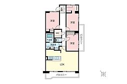 朝日プラザ武蔵野マーテルヒルズ弐番館 2SDKの間取図画像