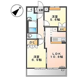 間取図画像 2LDK
